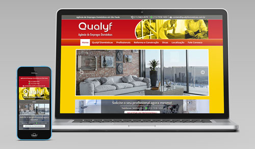 Cliente: Qualyf Agência de Empregos Domésticos - Criação de Sites com Versão para Smartphone